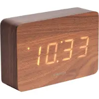 Karlsson Alarm Clock Square - Brown - Ø15CM