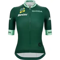 Santini Tour De France Femme Avec Zwift Best Sprinter Leader Lyhythihainen Pyöräilypaita