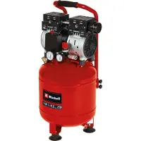 Einhell TE-AC 135/24 Silent Plus öljytön kompressori, 750 Wattia, 24 Litraa, 8 bar, 57 desibeliä, Musta/Punainen