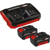 Einhell -Aloituspakkaus 2 x 4.0Ah, 18V & pikalaturi kahdelle akulle