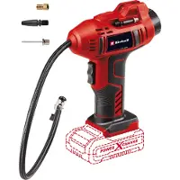Einhell CE-CC 18 Li-Solo akkukäyttöinen autokompressori, 18 V, 11 bar, 12 l/min, musta/punainen