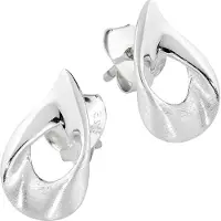 Lykken Casuals pisaranmalliset hopeiset tappikorvakorut 13 x 8 mm