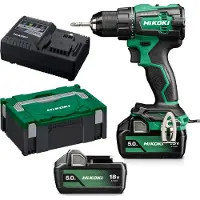 HiKOKI Akkukäyttöinen ruuvinväännin DS18DEWFZ; 18 V; 70 Nm; 2x5,0 Ah akku