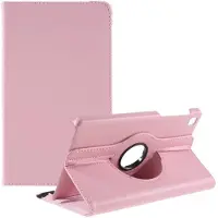 SKALO Samsung Tab A7 Lite 360 Litchi Suojakotelo - Pinkki