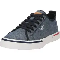 Pepe Jeans for man. PMS30812 Trainers Kenton Smart 22 Chambray blue (43), Fabric, Flat, Laces, Casual