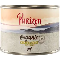 Purizon 6x200g Organic luomukanaa, luomuhanhea & luomukurpitsaa koiran märkäruoka