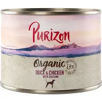 Purizon 6x200g Organic luomuankkaa, luomukanaa & luomukesäkurpitsaa koiran märkäruoka