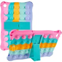 SKALO Lenovo Tab M10 (Gen 3) Shock Resistant Armor Popit Silicone Kuori - Rainbow