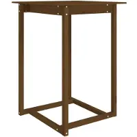vidaXL Baaripöytä hunajanruskea 80x80x110 cm täysi mänty