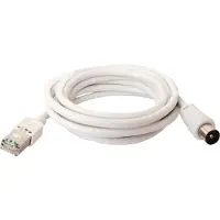 Macab Catline TV-kaapeli, RJ45 - IEC uros, 2 m, valkoinen