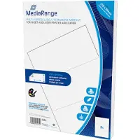 MediaRange MRINK142, Valkoinen, Kiinteä, 210 x 99, A4, Matta, Laser/Inkjet