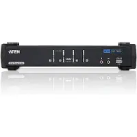 Aten – KVM switch, 1 console controls 4 computers, DVI DL/USB, 2xUSB ports, 7.1 audio (CS1784A-AT-G)