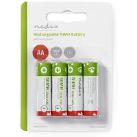 Nedis Ladattava Ni-MH-Akku AA 1.2 V DC 2000 mAh 4 Kpl pakkaus