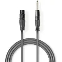 Nedis balansoimaton XLR naaras - 6.35 mm uros XLR-audiokaapeli