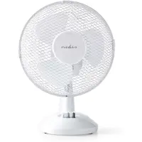 Nedis Pöytätuuletin, Ø 23 cm, Oskillaatio, valkoinen