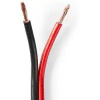 Nedis Kaiutinkaapeli 2 x 2.50 mm² CCA 100 m Pyöreä PVC Musta / Punainen Kääre