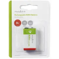 Nedis Ladattava Ni-MH-Akku E 8.4 V DC 250 mAh Esiladattu 1-Pakkaus 6LR61