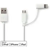 Nedis CCGP39400 1 m USB - Lightning/MicroUSB kaapeli