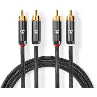 Nedis 2 x RCA uros-uros stereoäänikaapeli