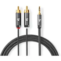 Nedis 3.5 mm uros - 2 x RCA uros stereoäänikaapeli