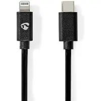Nedis CCGP39650BK20 Apple Lightning 8-Pin-USB-C Uros 2.00 m USB 2.0 Kaapeli