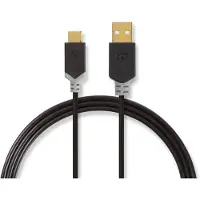 Nedis CCBW60601AT20 USB-A Uros-USB-C Uros 60W 2.00 m USB 2.0 kaapeli