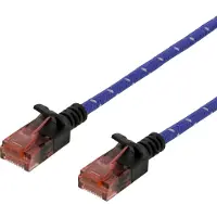 Deltaco – Laitekaapeli, U/UTP, Cat6a, 1m, monilank., 500MHz, sin./valk (UUTP-1301)