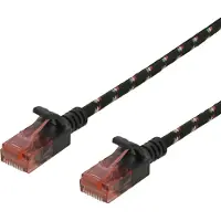 Deltaco – Laitekaapeli, U/UTP, Cat6a, 1m, monilank., 500MHz, musta (UUTP-1311)