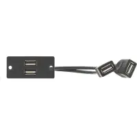 Kramer WU-2AA(B) WALL PLATE INSERT - 2 X USB 2.0 (A/A) (80-021199)