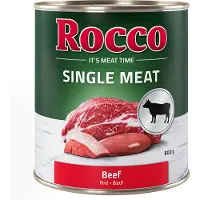 Rocco 6x800g Single Meat nauta koiran märkäruoka