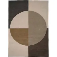 Linie Design Radiality villamatto Olive 170 x 240 cm