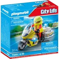 Playmobil Nødlæge-Motorcykel Med Blinkende Lys - Multi/patterned - ONE SIZE