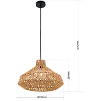 Orion Riippuvalaisin Basket, himmennettävä, Vaalea puu, Olohuone/ruokailutila, Metalli