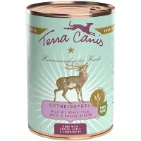 Terra canis -säästöpakkaus 12 x 400 g, viljaton - peura, peruna, omena & puolukka