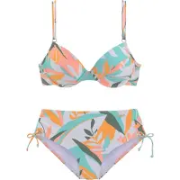 Sunseeker Bikini minttu / tummanvihreä / pastellinvioletti / koralli