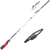 Einhell GC-HC 90/2046 T teleskooppinen sähkökäyttöinen varsipensasleikkuri ja oksasaha, 900 Wattia, 460 millimetriä, Musta, Punainen