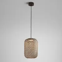 Bover Nans S/31.2 LED-riippuvalaisin ulkona, ruskea S, himmennettävä, Ruskea/ruoste, Synteettinen materiaali, Design