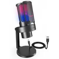 Fifine AMPLIGAME A8 Plus RGB USB Gaming Mikrofoni 4 napakuviolla (PC/PS4/PS5)