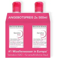 Bioderma Sensibio H2O - Micellar water herkälle iholle, hellävarainen puhdistus - kaksoispakkaus Meikinpoistoaine 1000 ml