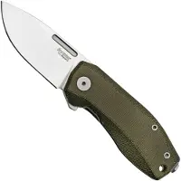 Lionsteel Nano NA01-CVG Frame Lock, Magnacut, Green Canvas Micarta, pocket knife