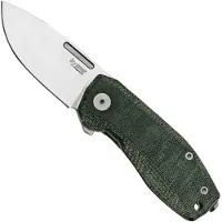 Lionsteel Nano NA01-CVB Frame Lock, Magnacut, Black Canvas Micarta, pocket knife