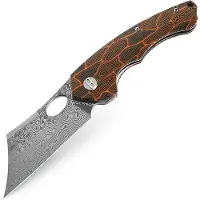 Bestech Skirmish - Damascus - G10, musta, oranssi