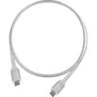 Silverstone 3.2 Gen2 USB-C -kaapeli, PD2.0 3A 60W, 1m, hopea