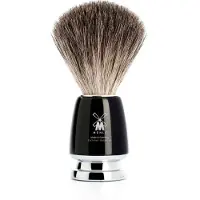 Muhle Rytmo Shaving Brush High-Grade Resin Black Pure Badger