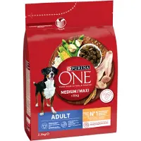 Purina One 2x12kg Medium/Maxi Adult kana koiran kuivaruoka