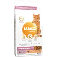 IAMS 2x3kg Sensitive Digestion Adult & Senior kalkkuna for Vitality -kissanruoka