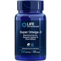 Life Extension - Super Omega-3 EPA/DHA seesamilignaanien ja oliivi-uutteen kanssa, EU-versio (120 enteropäällystettyä pehmeää kapselia)