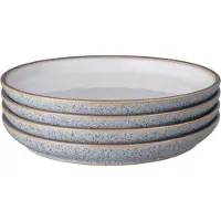 Denby DenbyLautaset White Coupe Studio Grey 21 cm, 4/pakk.HarmaaLeipälautaset- Homeroom