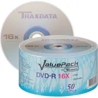 Traxdata DVD-R 4.7GB 16X VALUE PACK SP * 50 907WEDRTRA004