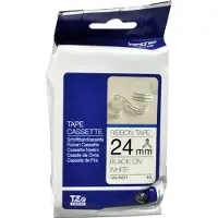 Brother TZeR satin tape 24mm x 4m black on white